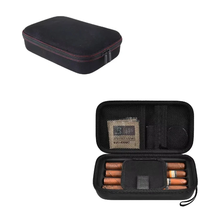 Custom Logo Portable Leather  Travel Luxury Cohiba Cigar Holder Case