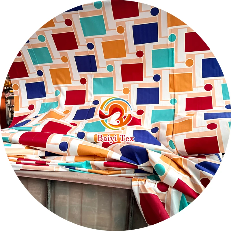 Custom Polyester and Cotton Factory Price Ankara Fabric African Wax Print African Ankara Fabric batik Fabric 6 Yard