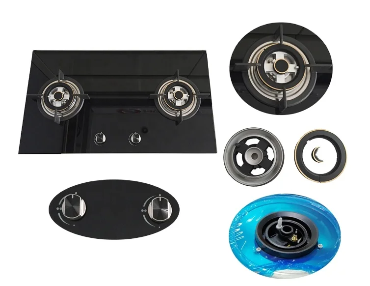 China Wholesale Two Burners Lpg Portable Commercial 2 Burner Tempered Glass Gas Stove