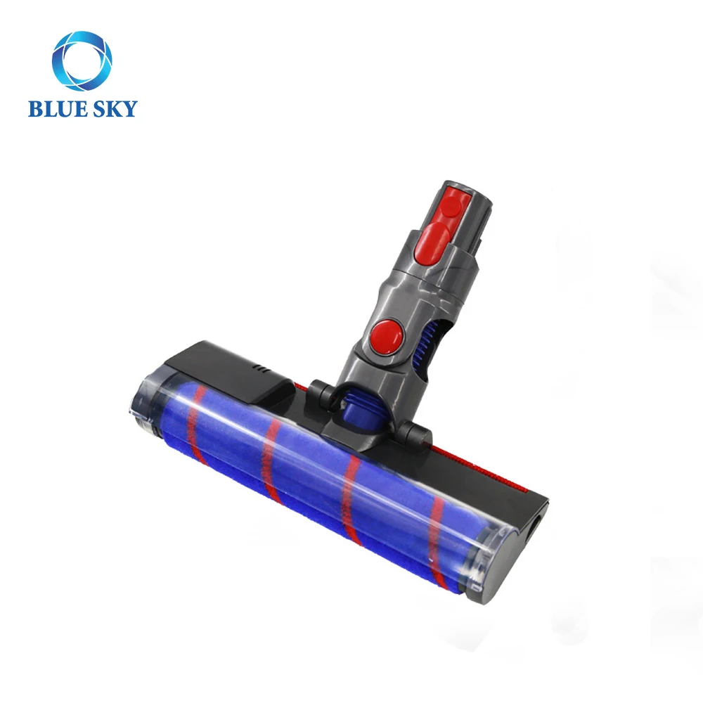 Vacuum Cleaner Attachment Rotatable Floor Brush Head Double Soft Roller Brush Head for Dysons V7 V8 V10 V11Animal Plus Motorhead