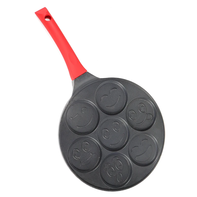 100% PFOA Free Cast Aluminum Coating Die Cast Non-stick Pan Cake with 7 Hole Pancake Pan