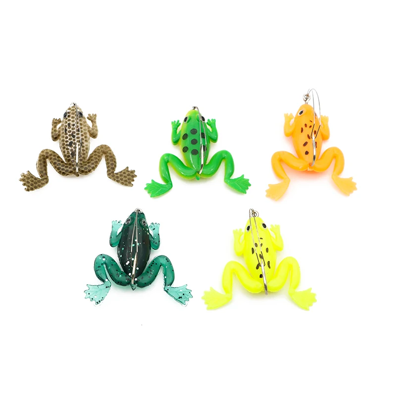 THORFORCE Wholesale Soft Frog Plastic Bait Set Swim Artificial Fishing Lure Souple De Peche