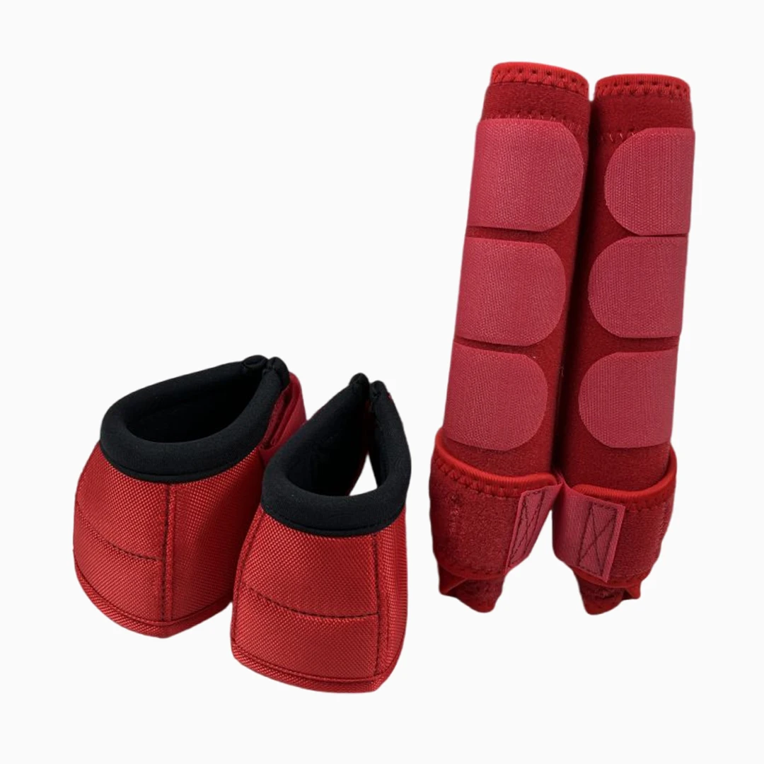 UOO 1 Set 4 Pieces Legs Horse Neoprene Tendon Boots Jumping Horse Leg Protection Boots