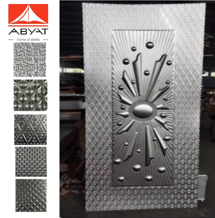 ABYAT embossed steel metal door skin Cold Rolled galvanized door sheet for security door