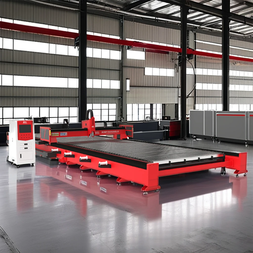 Gantry Type Fiber Laser Sheet Metal Cutting Machine 30000W Servo Motor Stainless Steel Raycus IPG Laser Source Chiller Core