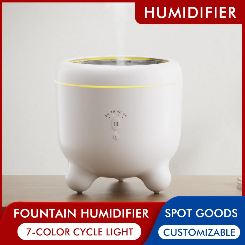 Metal 1L Aroma Diffuser with Seven-Color Cycling Light Fine Misting Humidifier  Essential Oil Air Humidifier