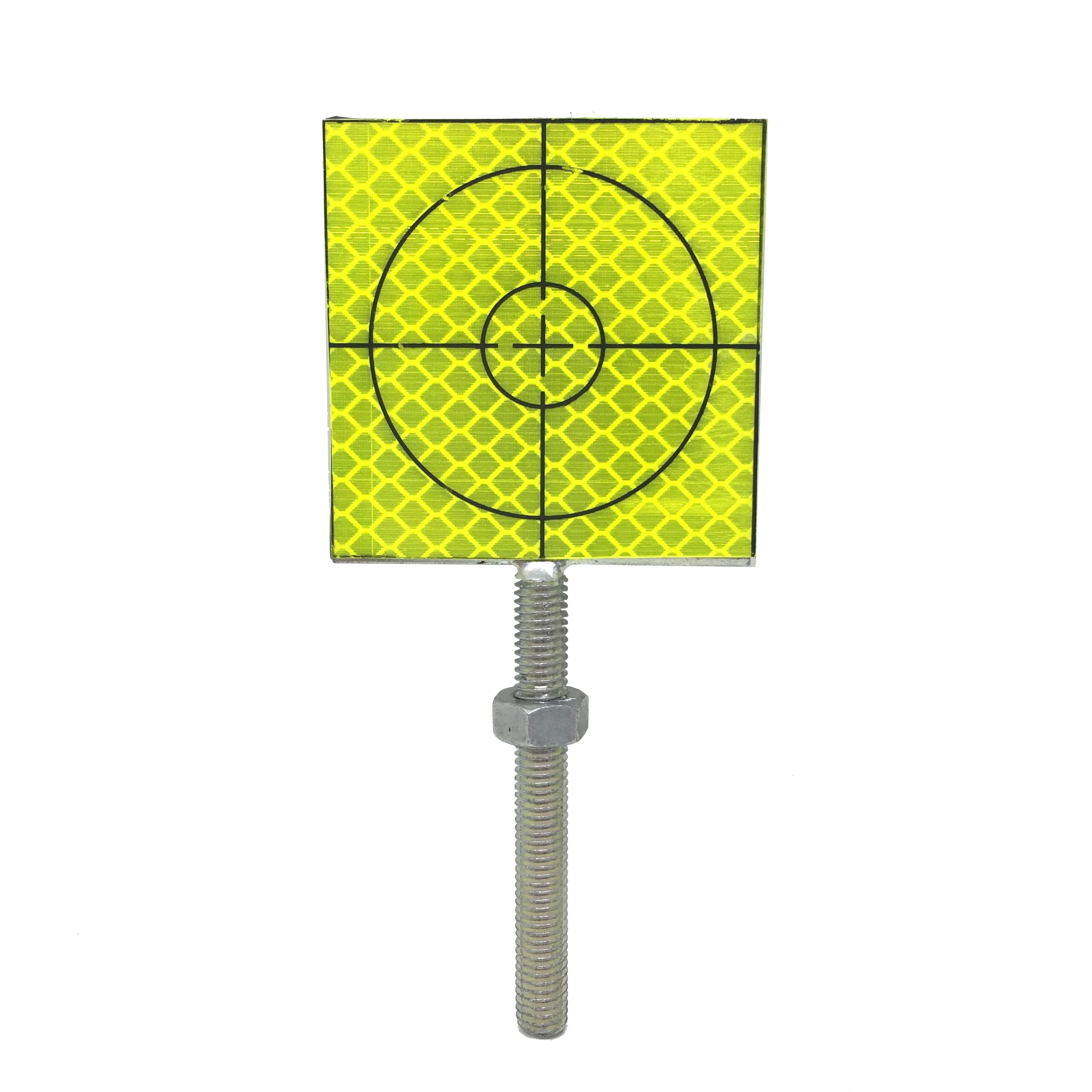 60mm Plate Target With Threaded/ Yellow Reflective Tapes