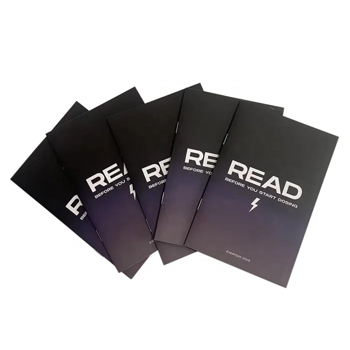 high quality custom color designed A5 instruction catalog personalized small manual saddle stitch booklet printing