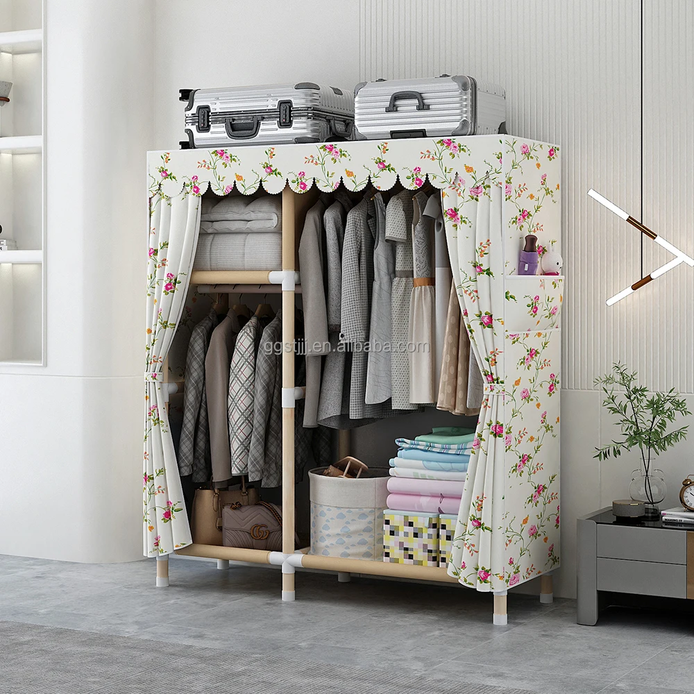 Modern European bedroom custom Wooden Foldable Bedroom Closet Wood Wardrobe Cabinets