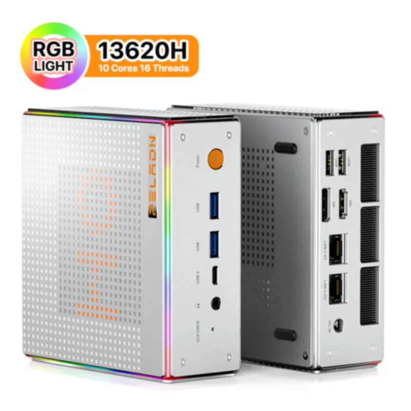 Мини-ПК мини-игры Mini 5 6600H 9 6900HX 7 8845HS CPUs DDR5 Wifi6 Win11 OS предлагает несколько дисплеев