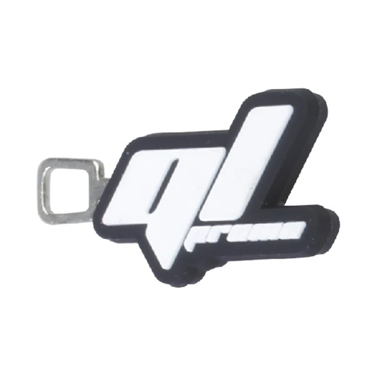 
Waterproof Pvc Rubber Custom Logo Black Zipper Head String 