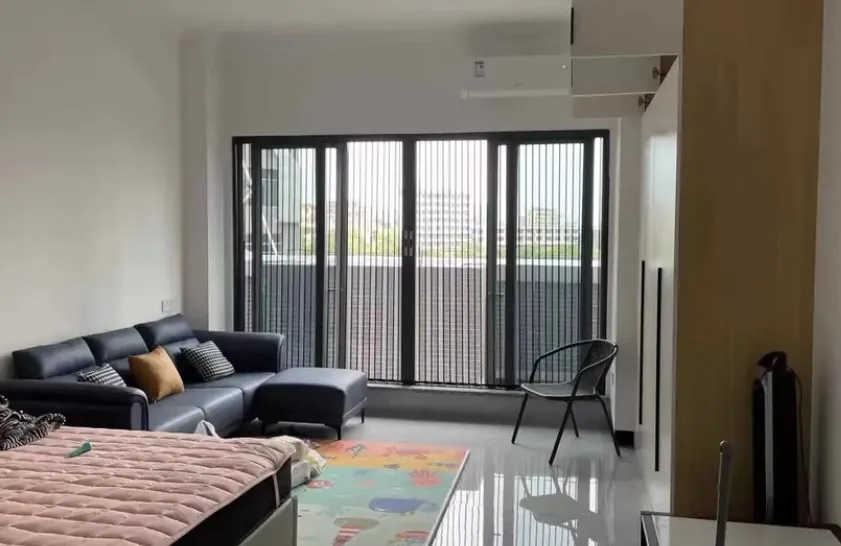 Seamless Crystal Folding Door, Ideal for Kitchen, Balcony, Bedroom, HD Transparency, Odor-Proof, Safe & Secure