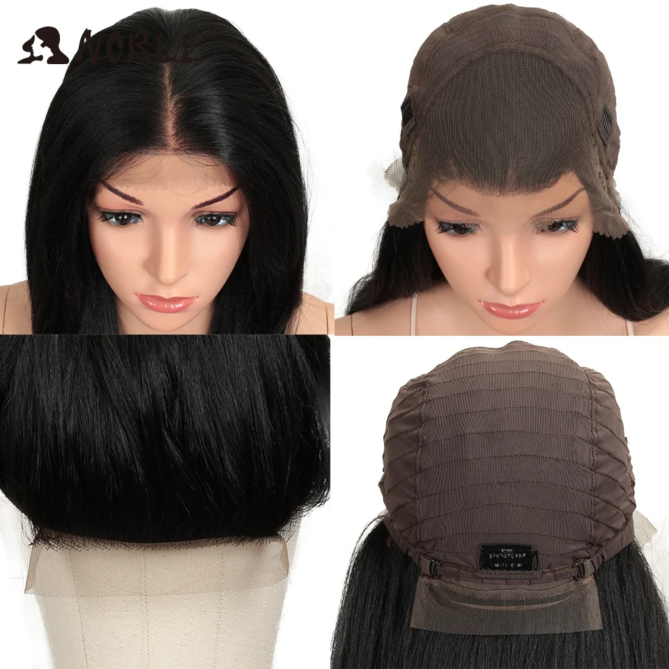 REBECCA Noble Manufacture Lace Synthetic Wig Silky Straight Mix Colors Synthetic Lace frontal Hair Wigs All Colors