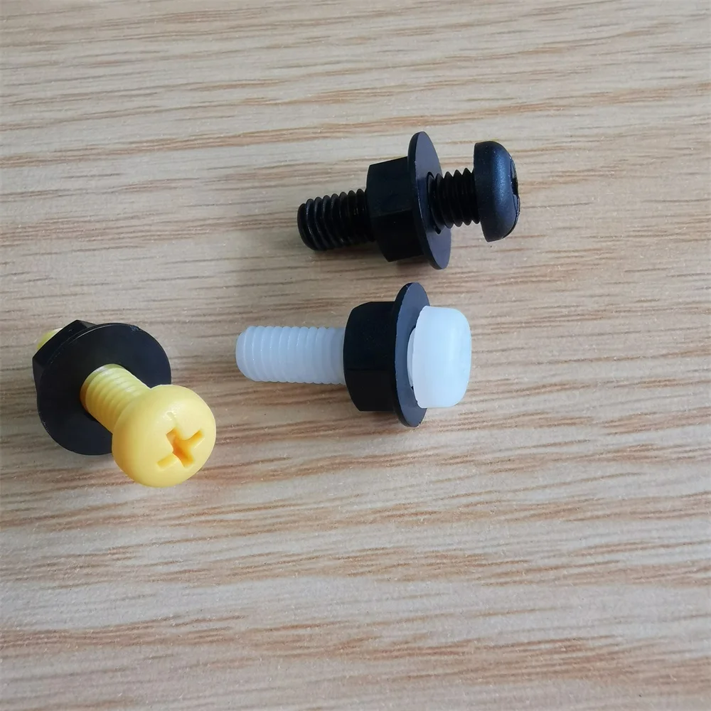 Car Number Plate Self-Tapping Screws Fasteners M6x20 With Black Nuts