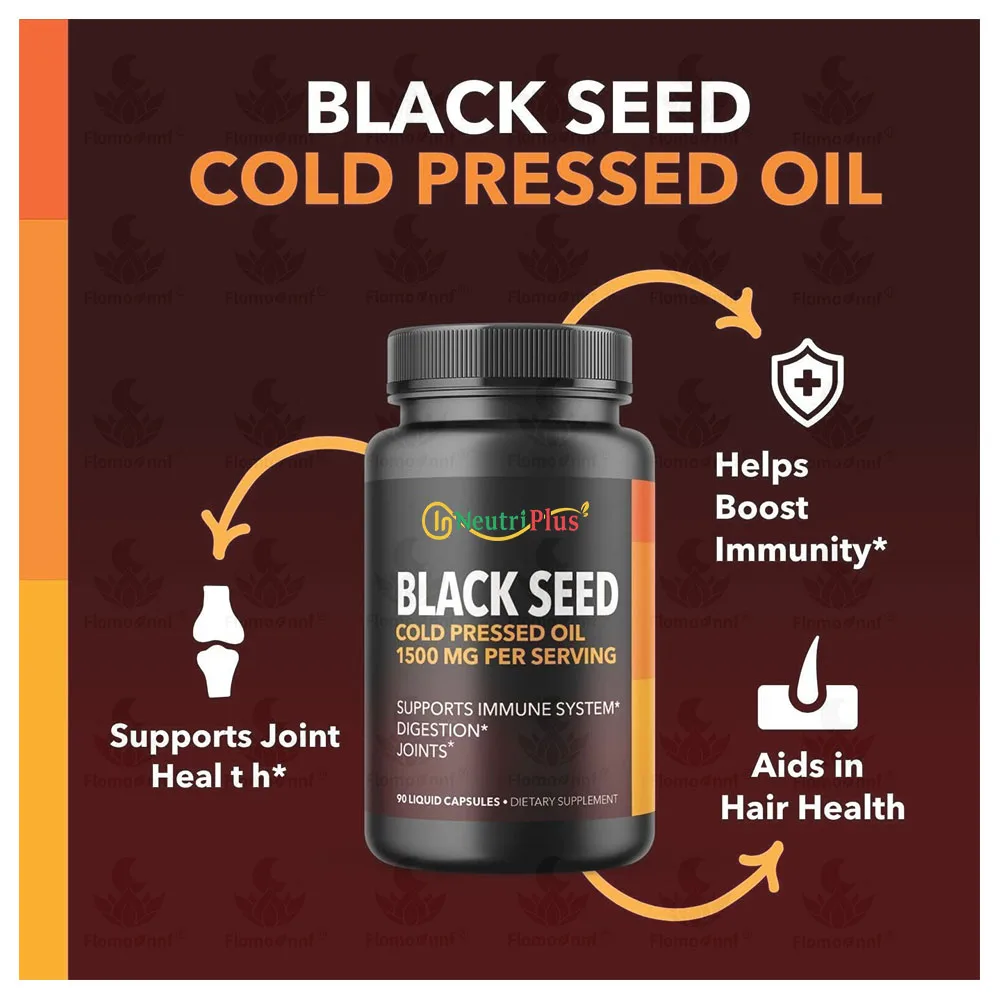 GMP factory Black Seed Oil Softgels Cold Pressed Nigella Sativa Pills Non-gmo Gluten Free Support Private Label 90 capsule