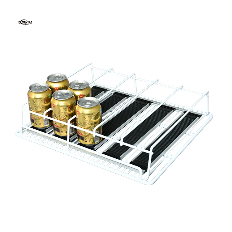 Supermarket Convenience Store Beverage Cooler Glide Gravity Feed Shelf Roller Track Bottle Display Flex Glides
