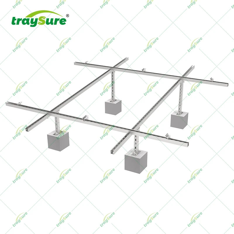 TRAYSURE Rooftop Solar Mounting System Customized Wire Mesh Cable Tray C Channel Roof Walkway Solar Mounting System