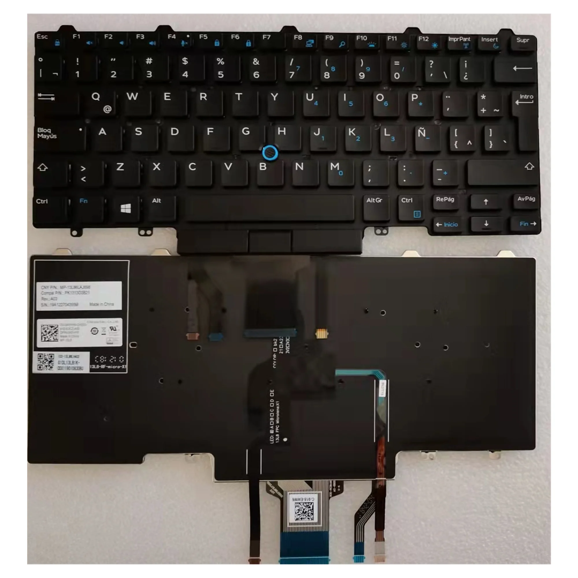 0KFHY6 клавиатура с подсветкой указателя для Dell Latitude E5450 E5470 E7450 E5480 E5490 7480 7490 UK SP раскладка клавиатуры для ноутбука