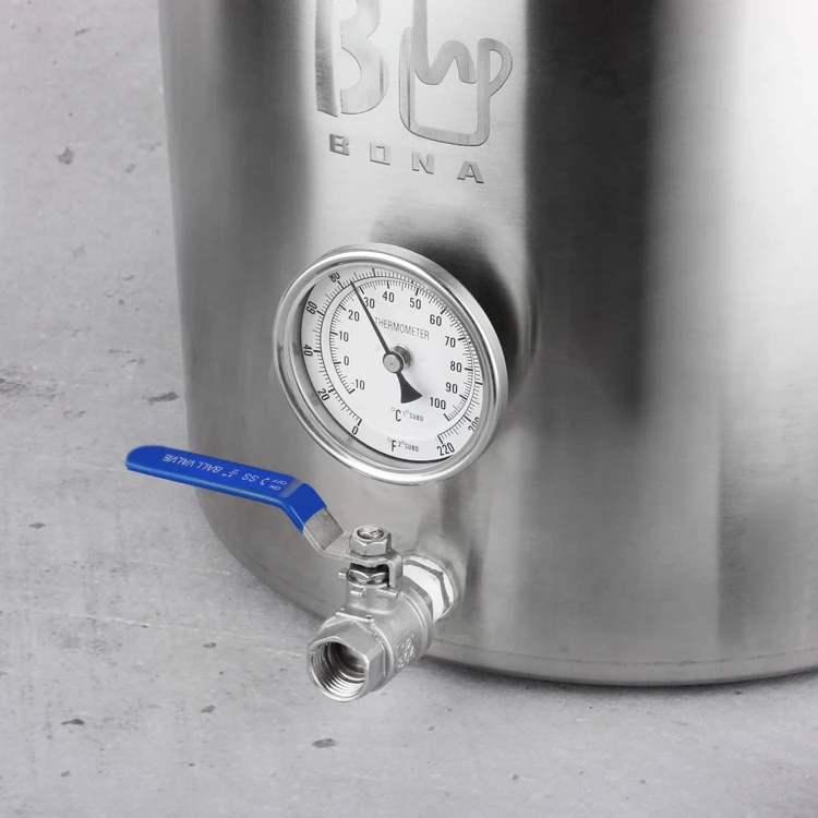 home brewing equipment beer barrel with thermometer and valve Wine making boiler