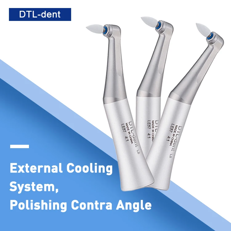 4:1 Dental polishing micromotor handpiece slow speed contra angle handpiece compatible with best FX57 dental handpiece