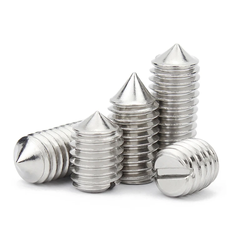 M1.2 - M12 DIN553 Grub Screw Fastener Manufacturer ISO7434 Stainless Steel Slotted Set Screw with Cone Point