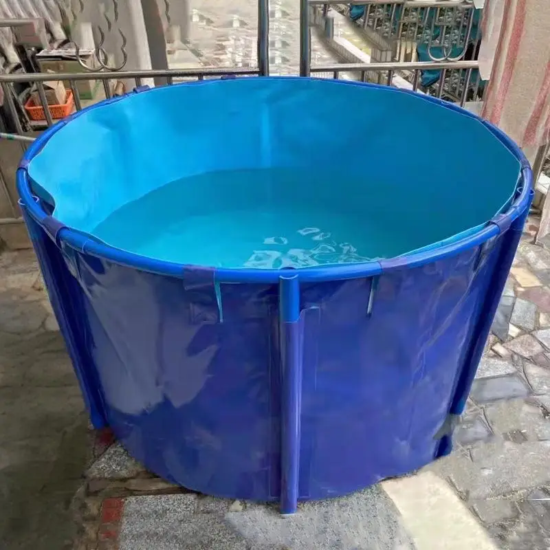 Breeding fish pond household industrial circular reservoir outdoor support canvas fish pond