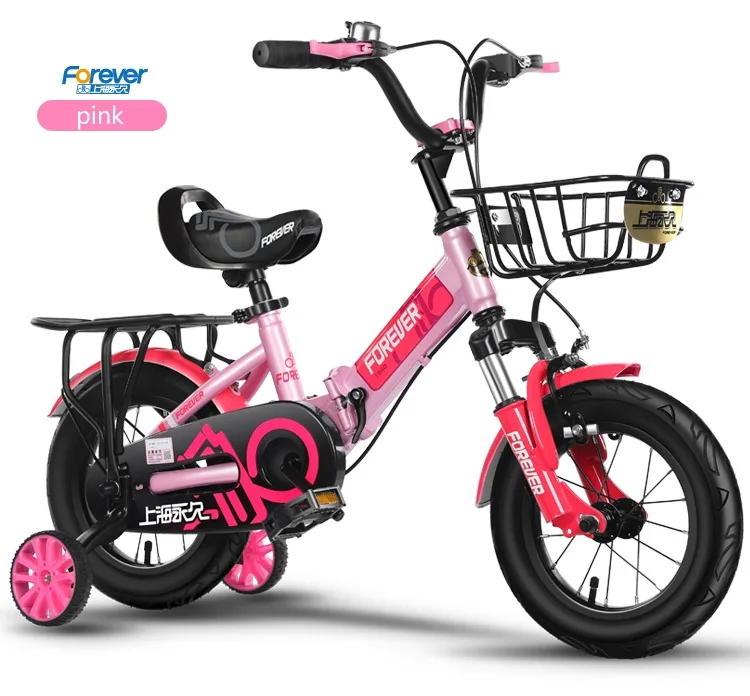 shanghai forever 14 inch steel frame kids bike with training wheels children bicycle