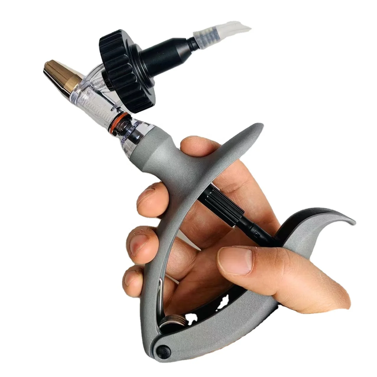 5ml veterinary sterile Continuous automatic with 100ml/150ml/250ml bottle holding syringe injector for poultry/caw/sheep/pig