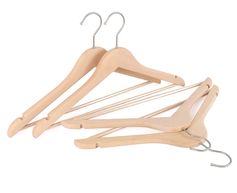 Wholesale perchas high quality hanger natural cintre wood high end household kleiderbgel wood coat hanger for display