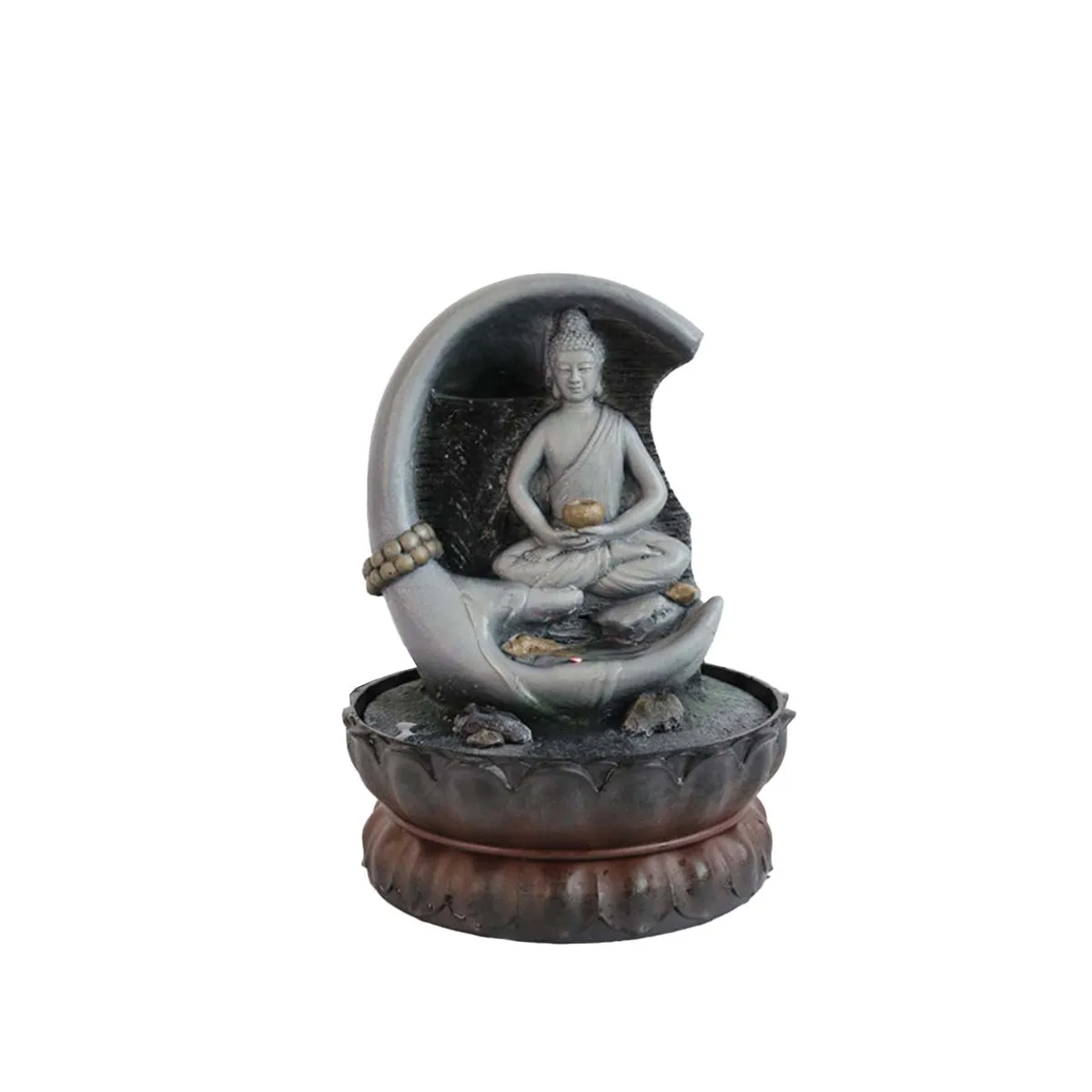 Hand Thai Buddha Small indoor Outdoor table top Water fountain water feature