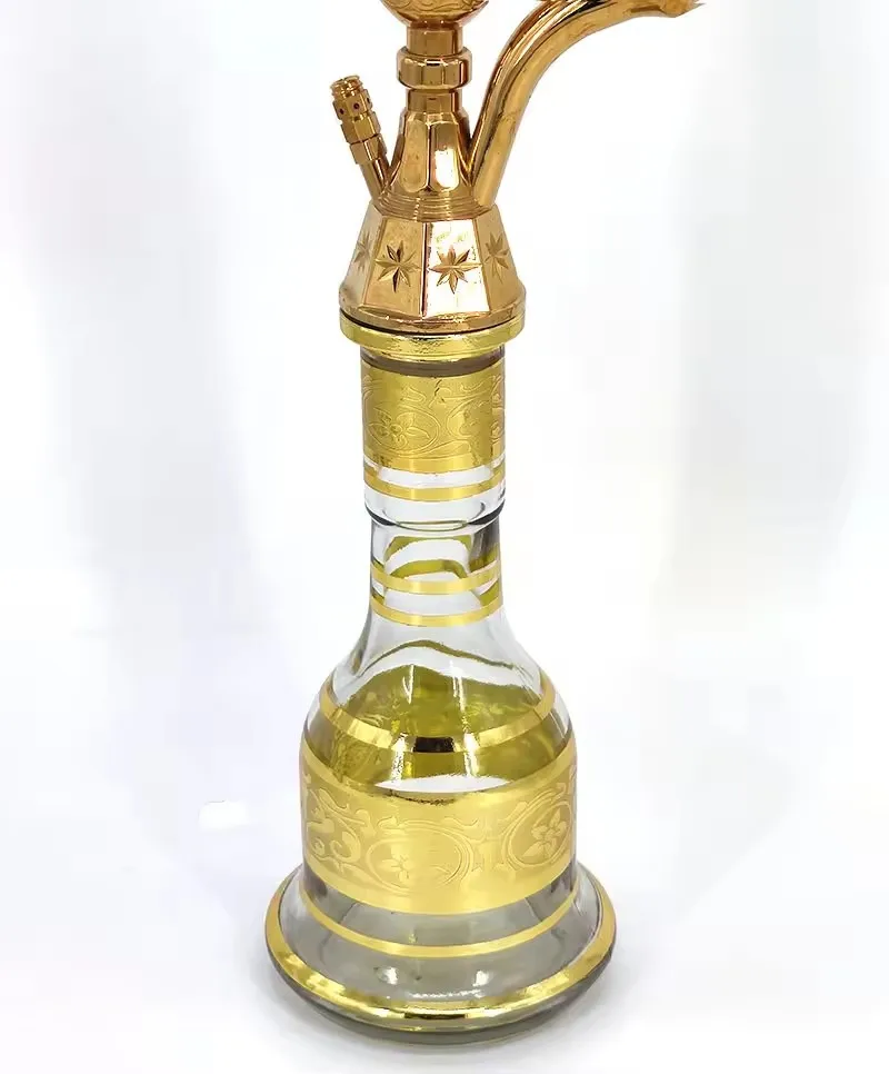 В наличии арабский Sheesha Chicha Nargile Египетский кальян из золотого цинкового сплава набор