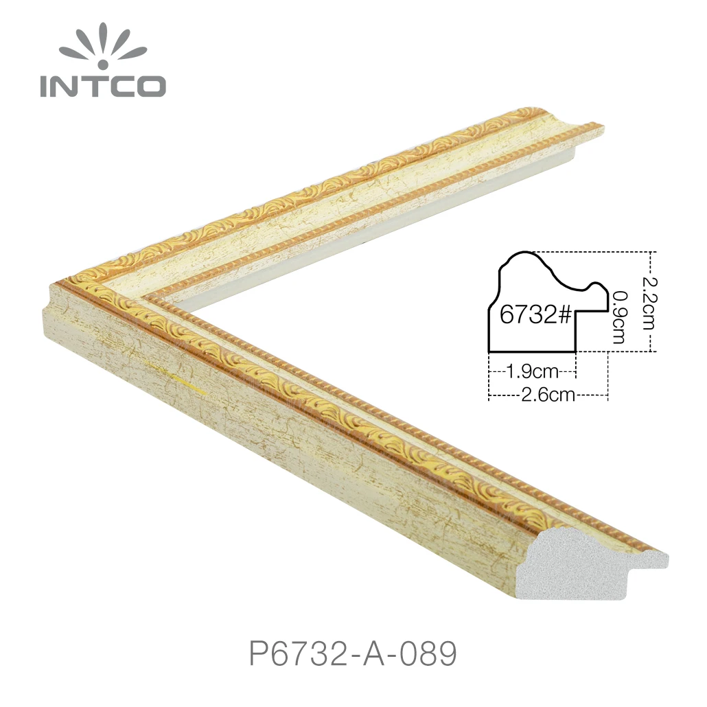 INTCO New Arrival  Factory Price Decorative Patina Antique Painting Art Photo Picture PS Moulding Frame