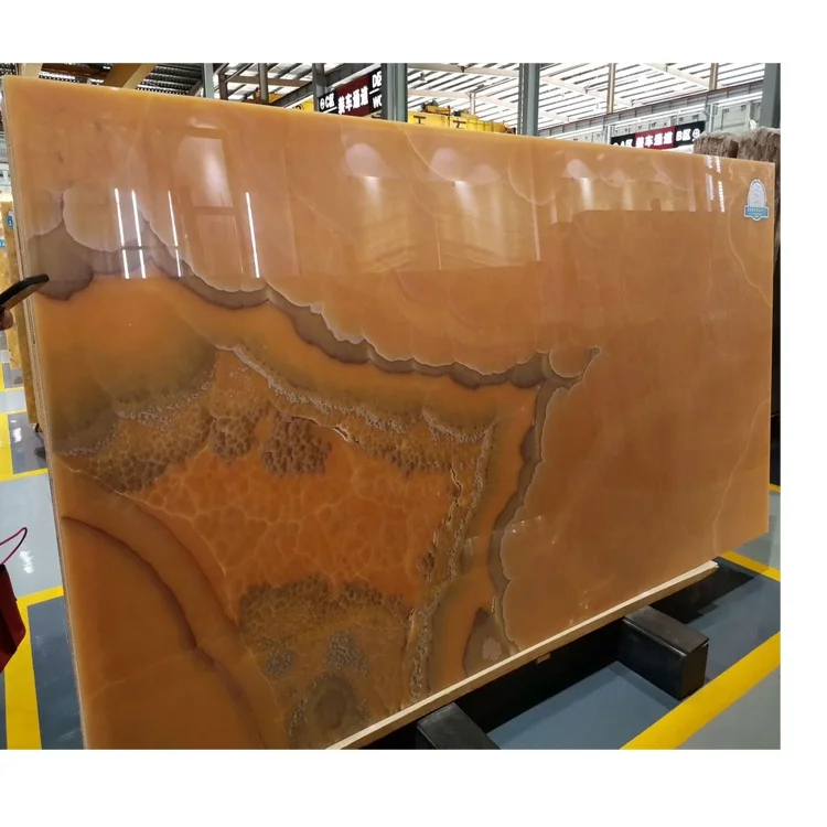 16 mm Mexico Orange Yellow Honey Onyx marble stone slab and Onyx Slab