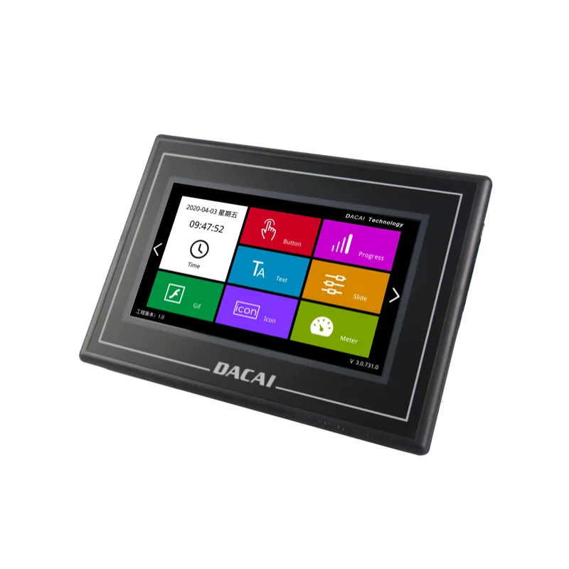 DACAI 7.0 inch Resistive Touch Screen 800x480 TFT HMI LCD Display for Kitchen Smart Control cabinet
