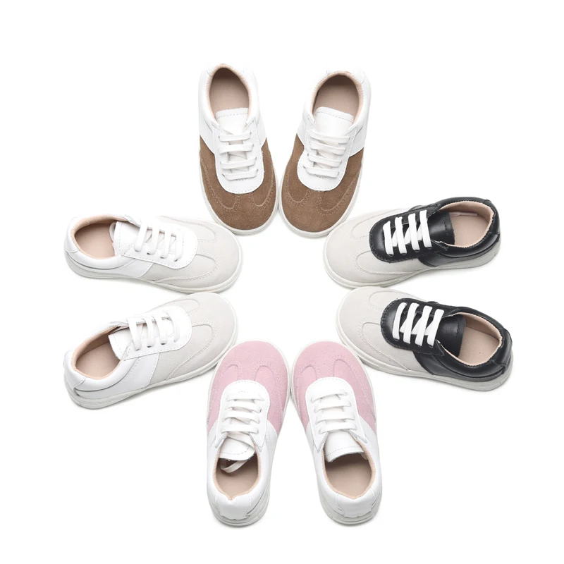 Mix Sizes Fashion Breathable Eco-friendly Materials Boys And Girls Wholesale Sneakers Leather Kids Shoes