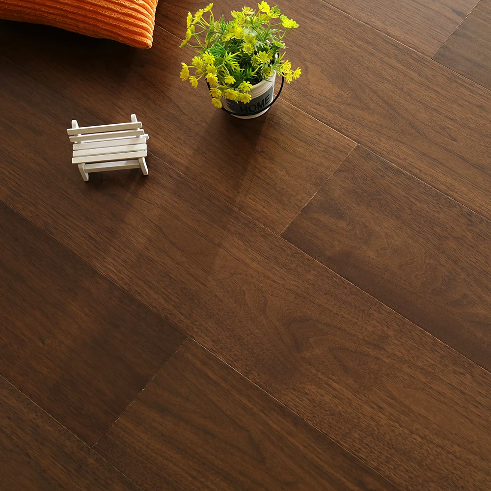 Priced to sell smooth walnut engineered wood flooring