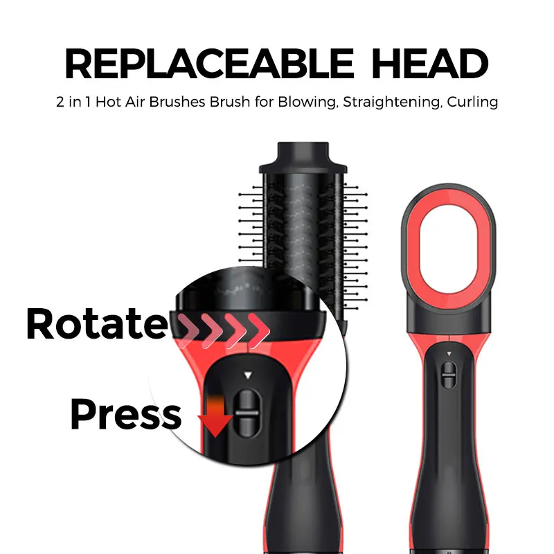 Multi-Functional Hair Brush Hot Air 5 In 1 Hair Straightener Blow Electric Blowout Brush