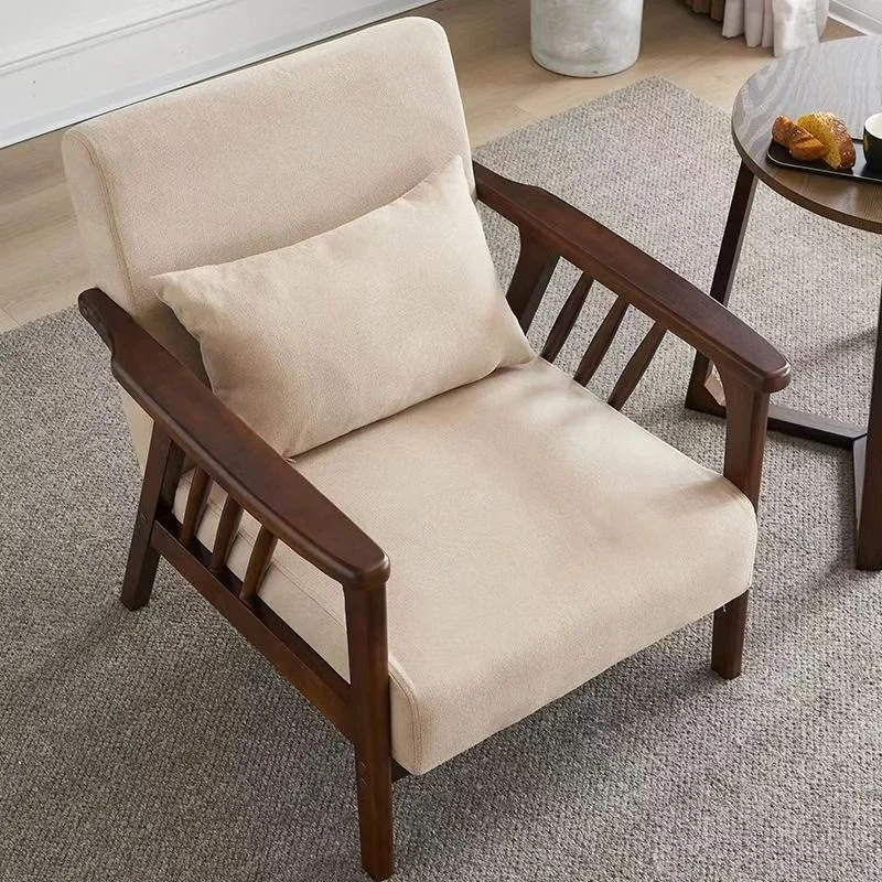 Wholesale solid wood armchair living room sofa chair leisure restaurant cafe chair and table set