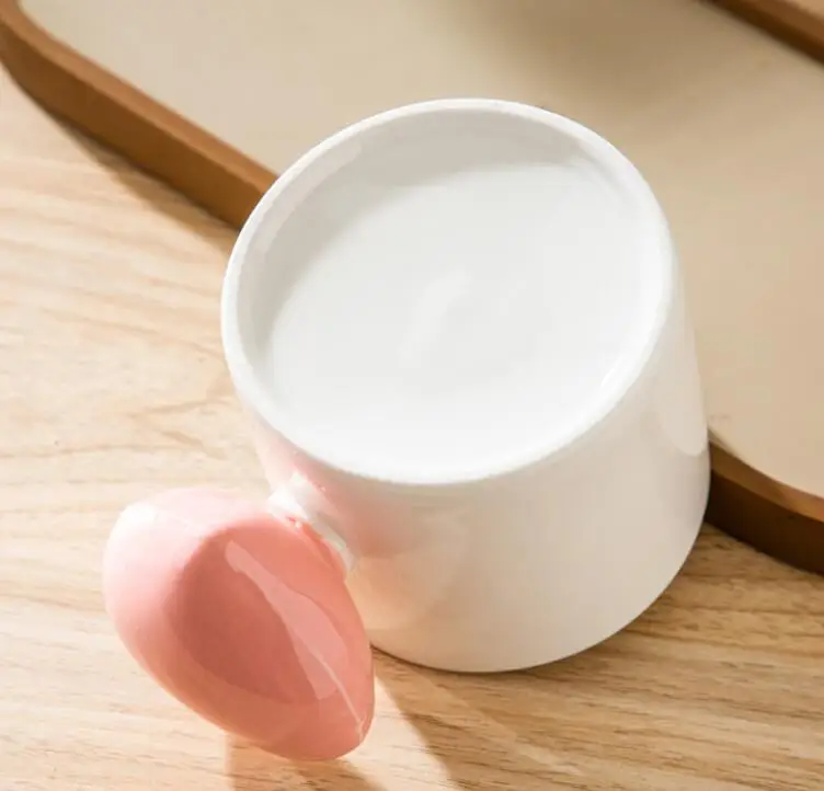 cute colorful heart handle ceramic mug wedding favors gifts for guest