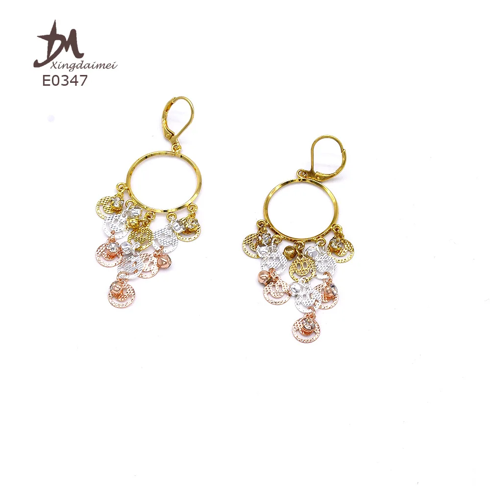 E0347 Wholesale New Design 3 color earrings high quality zircon elephant butterfly cross earrings