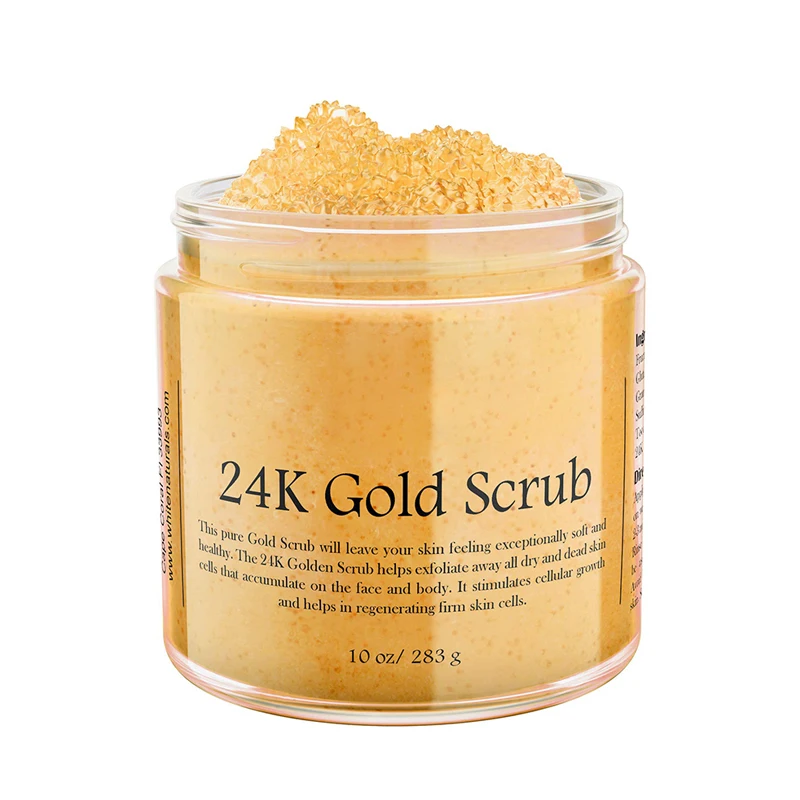 
OEM/ODM Natural Rose Rejuvenating Dead Skin Removal Essential Oil 24k gold scrub body cleansing 