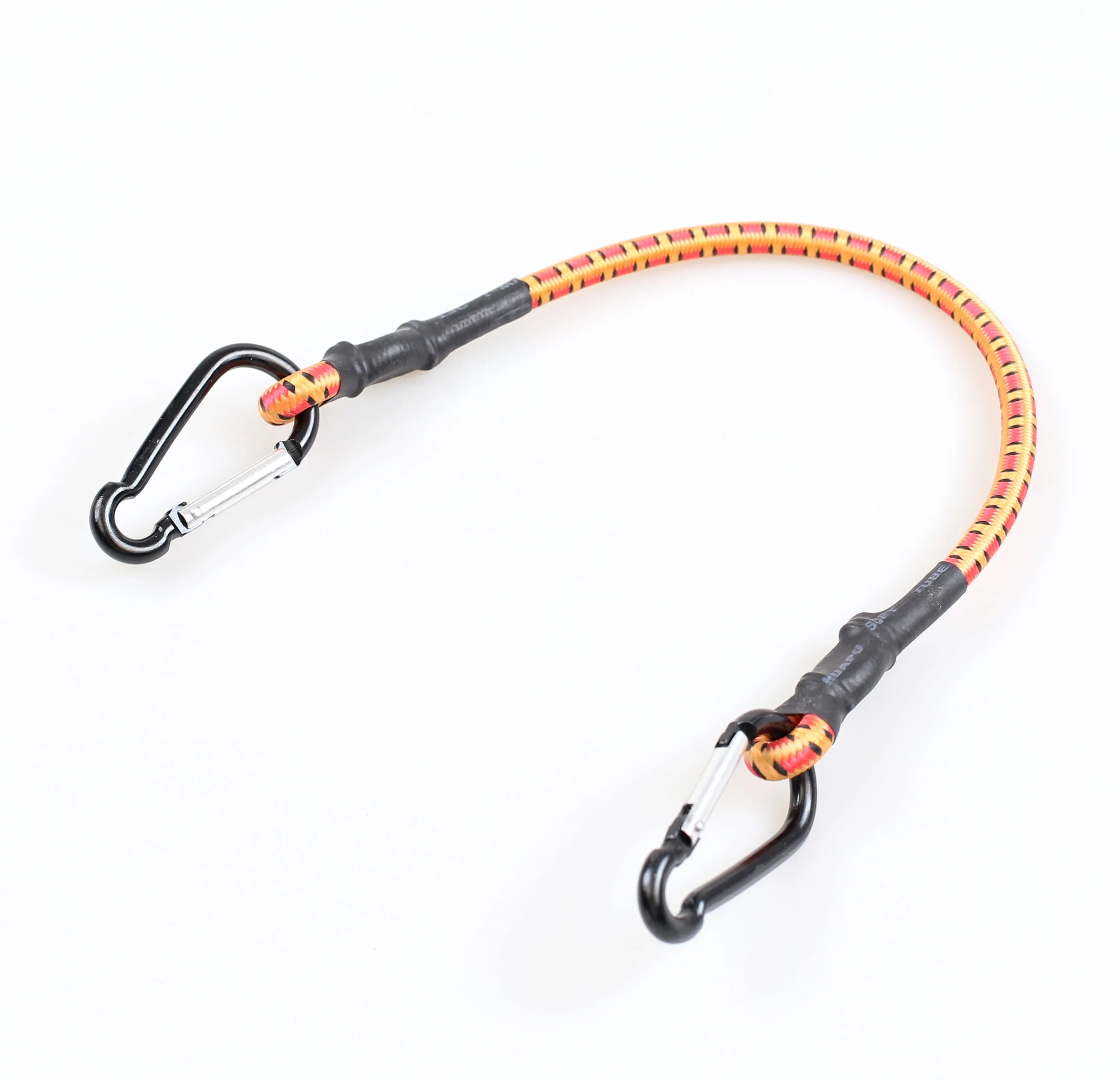 Fitness Elastic Bungee Cord Rope Flat Bungee Cords With Carabiner Hooks