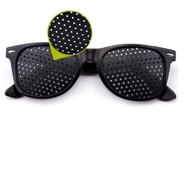 Оптовая продажа черные солнцезащитные очки с отверстиями для защиты глаз от близорукости