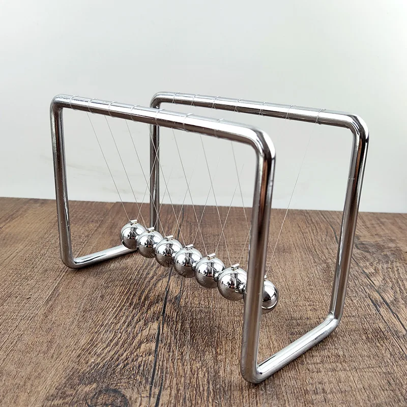 ZD390 Metal Frame Newton Pendulum Ball Physics Decompression Ornament Fidget Toys Newtons Cradle Balance Balls