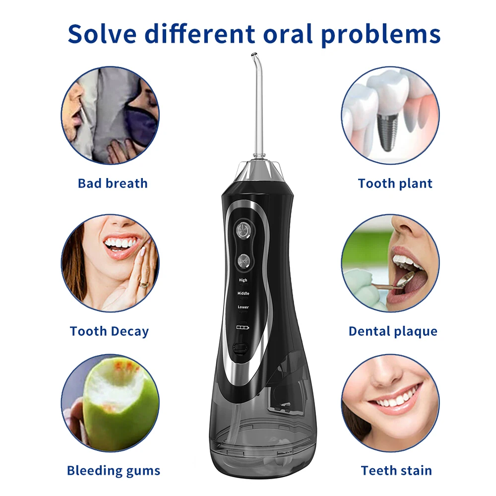 Ultrasound Cleaning Electric Brush Oral Tooth Care Irrigator Clean Portable Teeth Cleaner Irrigation Water Flosser