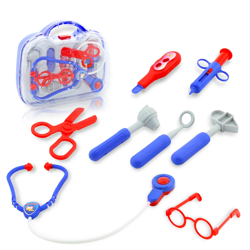 Pretend Play & Preschool Play House Preschool Set Toys 8 Pieces Plastic Doctor Toys for Kids