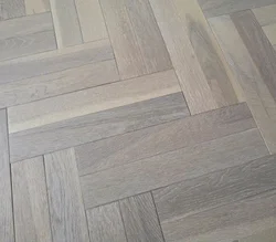 610x125mm grey oak herringbone parquet flooring