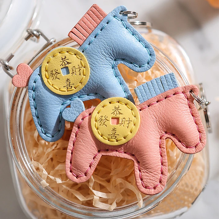 Make Your Own Keychain Keyring Blank Cartoon Custom Frame leather diy bag kit sewing supplies for bag making