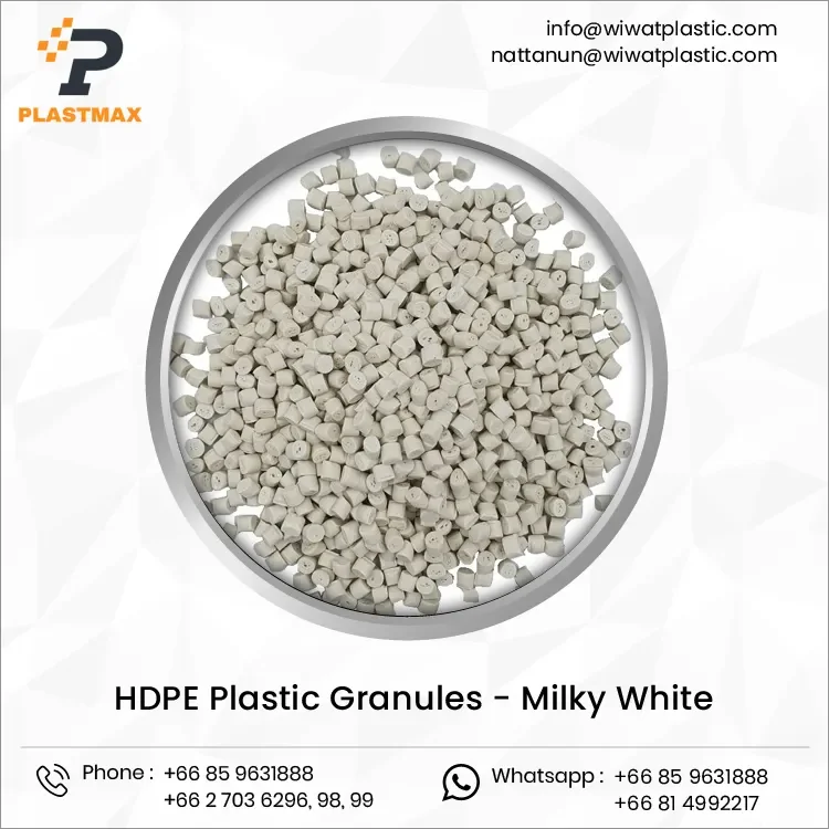 Wholesale Selling HDPE Polyethylene White Plastic Color Material Virgin Granules from Plastic Recycle Factory in Thailand