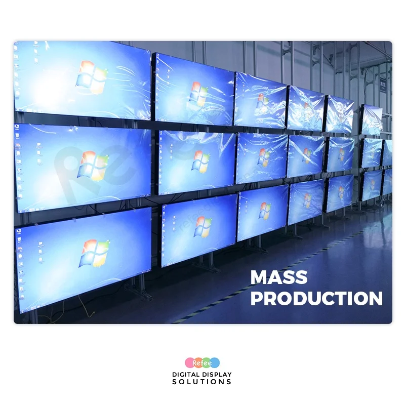 Refee 2x2 2x3 3x3 4x4 Seamless LCD Video Wall Ultra Narrow Bezel 46 55 65 Inch Advertising